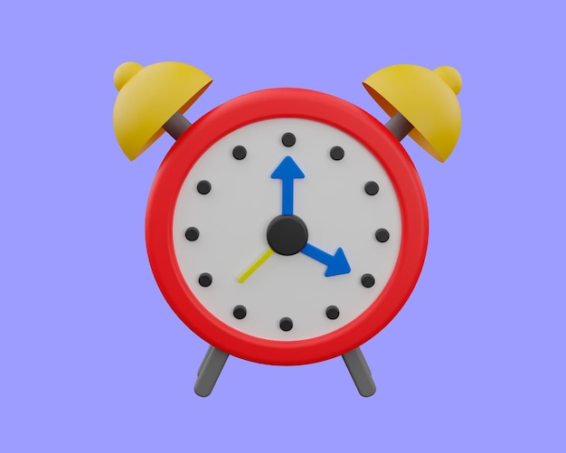 icono de reloj de mesa. representación 3d