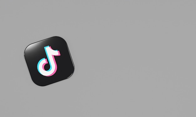 Icono de renderizado 3d logo tiktok