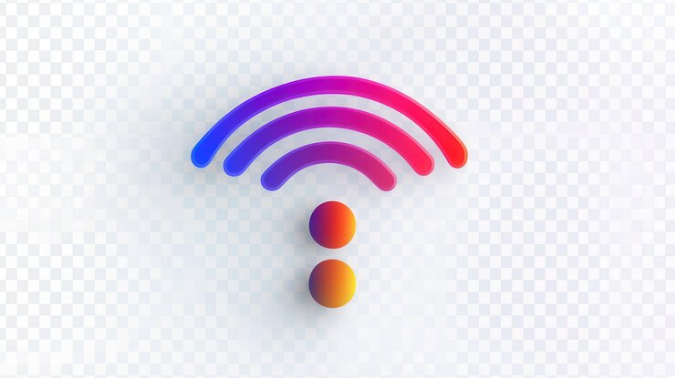 Foto icono de señal inalámbrica de colores contra un fondo transparente que representa la conectividad y la tecnología