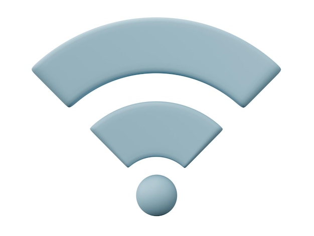 Foto icono de señal de internet wi-fi aislado en fondo blanco render 3d