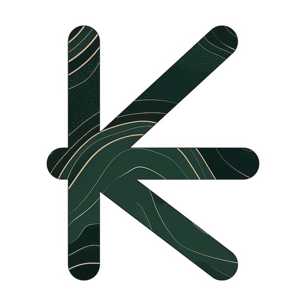 icono de señal de kip textura de oro de mármol verde