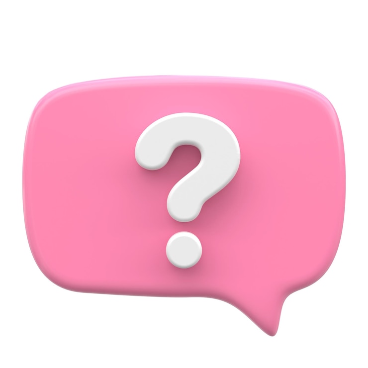 Foto icono de signo de interrogación icono 3d de chat en vivo