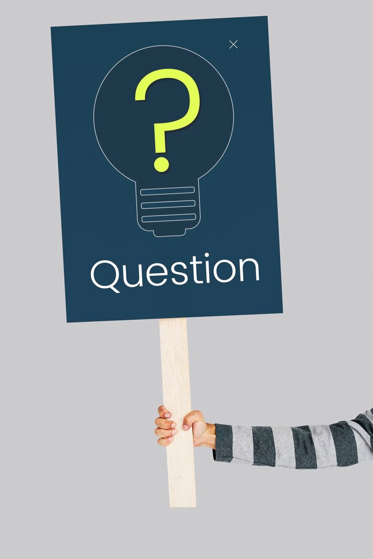 Foto icono de signo de interrogación pensando en solución
