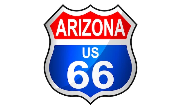 Icono de signo de la ruta US 66 de Arizona