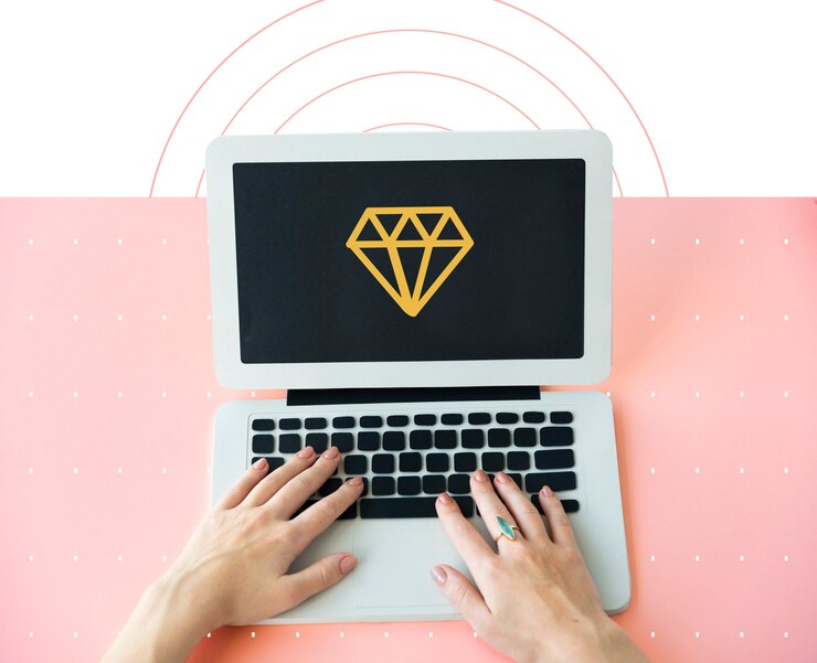 Foto icono de símbolo gráfico de joyería de gema de diamante
