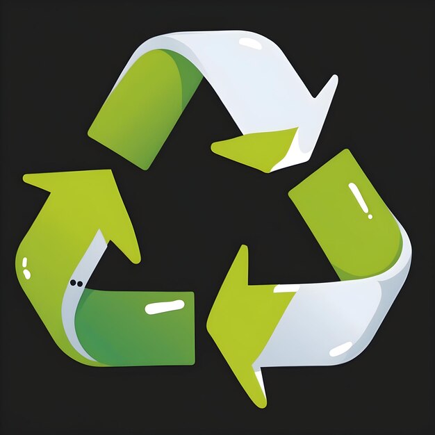 El icono del símbolo de reciclaje Gráficos ecológicos Símbolos de conservación del medio ambiente Reducción de residuos