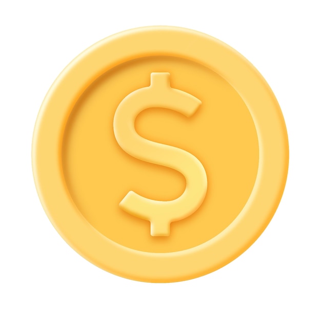 Icono de símbolo de signo de moneda de oro