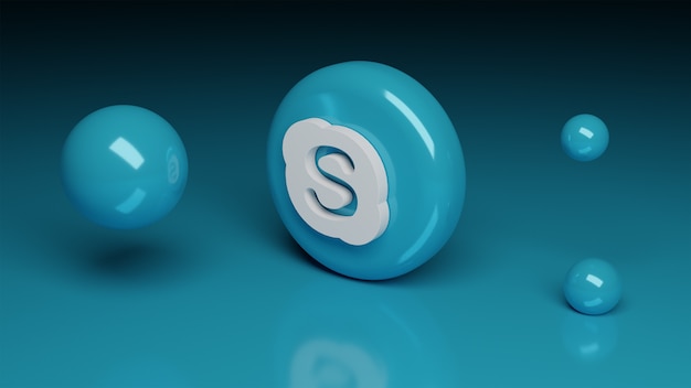 Icono de skype 3d