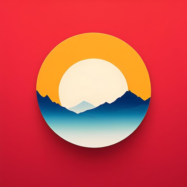 Icono de sol cortado en papel aislado en fondo rojo vector de estilo artístico de papel