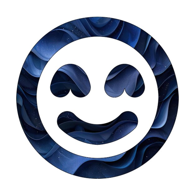 icono de sonrisa de haz azul gradiente diseño de estilo de fondo