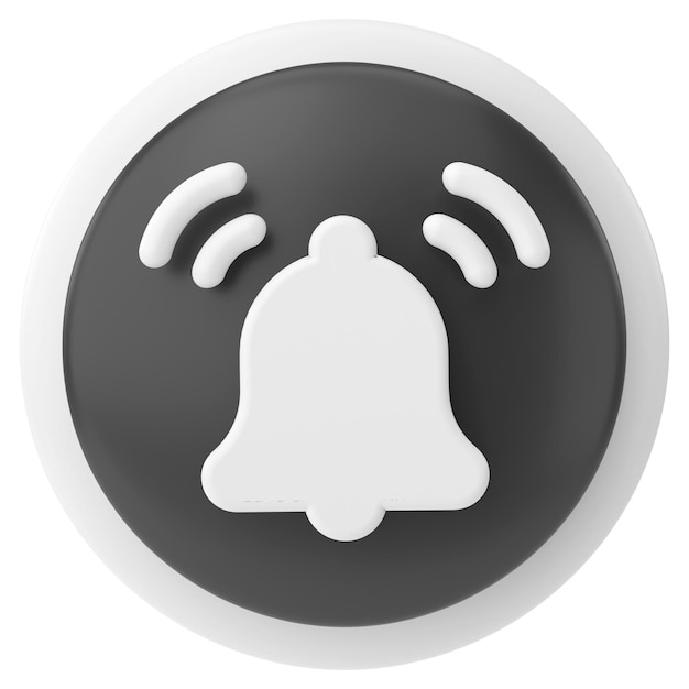 El icono de suscripción El botón de suscripción Ilustración 3D