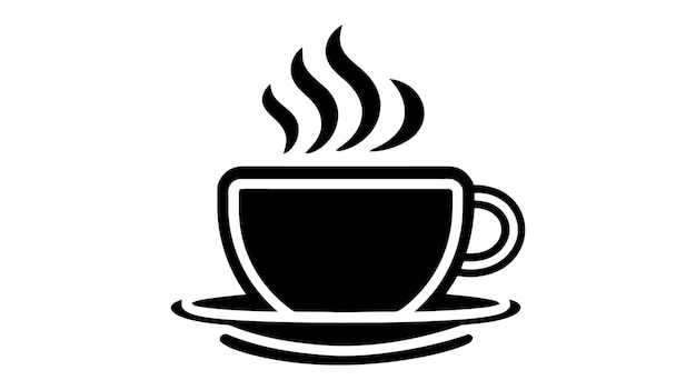 Icono de taza de café sobre fondo blanco Ilustración vectorial