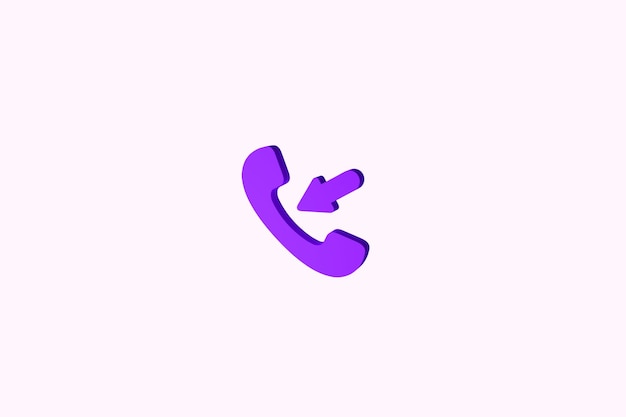 Icono de teléfono para el símbolo móvil del sitio web Servicio de asistencia técnica concepto de línea directa Ilustración de procesamiento 3D