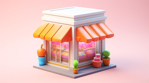 Foto el icono de la tienda 3d