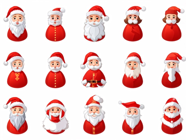 El icono tradicional del sombrero de Navidad con piel esponjosa