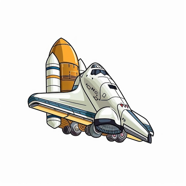 Icono del transbordador espacial Ilustración de dibujos animados del ícono vectorial del trasbordador espacial para el diseño web