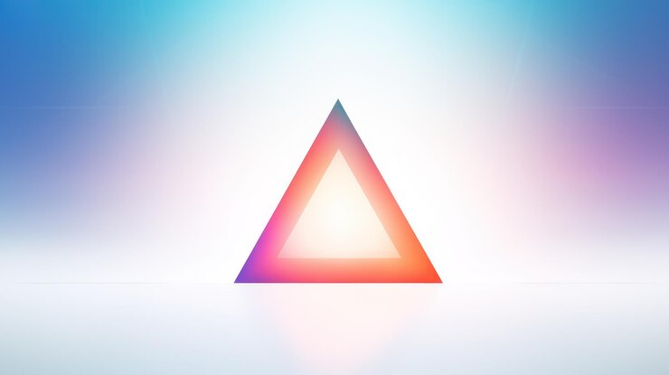 Foto icono de triángulo en la ilustración de fondo abstracto eps 10 ia generativa