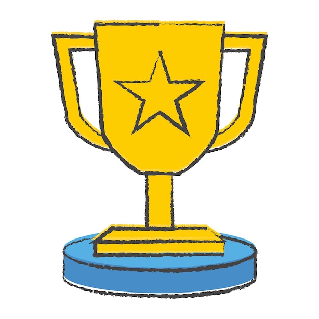 El icono del trofeo amarillo Png es un fondo transparente