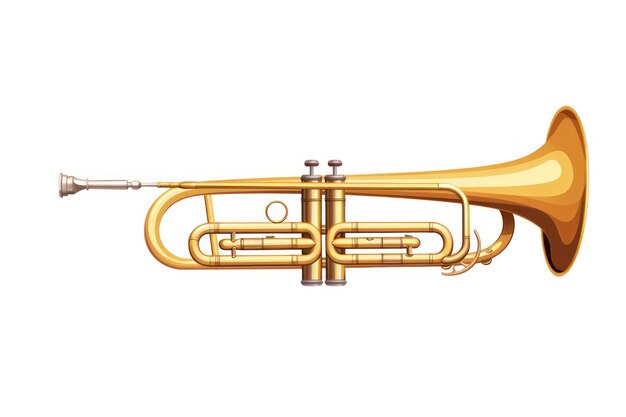 El icono del trombón en fondo blanco ar 32 v 52 ID de trabajo c2d6ab2b39544739862266a952306f97