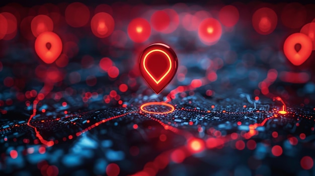 icono de ubicación de pin para navegación o mapa Generativo Ai