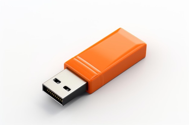 El icono de la unidad flash USB en fondo blanco ar 32 v 52 ID de trabajo b0bb064820fa48f6b418f58c075c0bb2