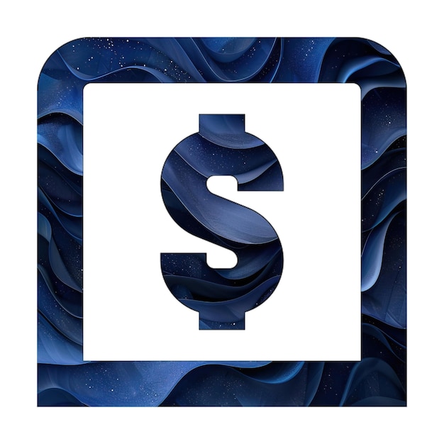 icono usd cuadrado azul gradiente diseño de estilo de fondo