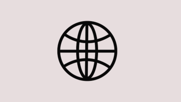 Icono de vector global aislado en fondo blanco abstracto