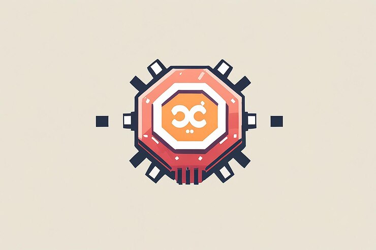 Foto el icono del vector del microchip ilustración del icono de la robótica