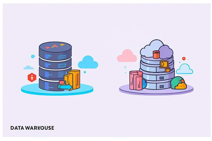 Foto icono vectorial de almacén de datos ilustración del icono de análisis de datos