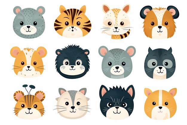 Un icono vectorial de animales muy bonitos