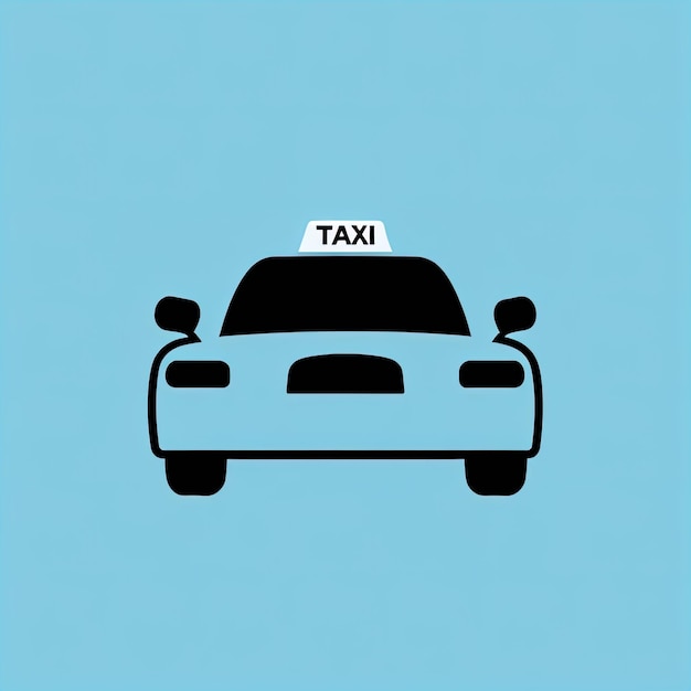 Foto icono vectorial de automóvil ilustración signo de taxi ilustración vectorial icono azul con sombra suave y cicloros