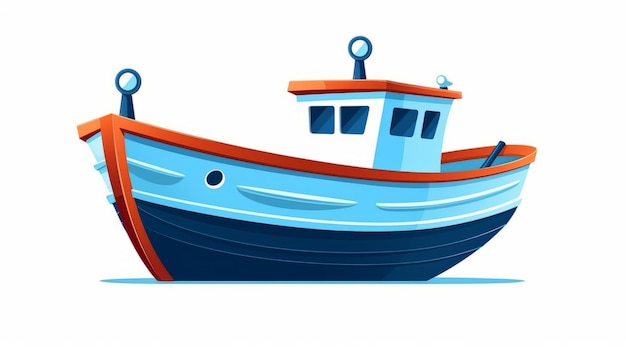 Foto icono vectorial de dibujos animados de barcos ilustración de transporte concepto de icono de objeto vector premium aislado f