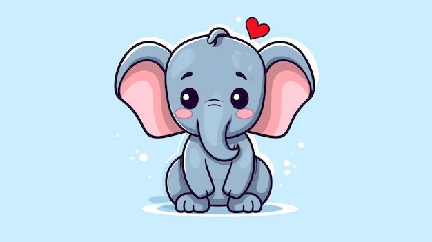 Foto icono vectorial de dibujos animados de elefante lindo ilustración de la naturaleza animal icono aislado plano