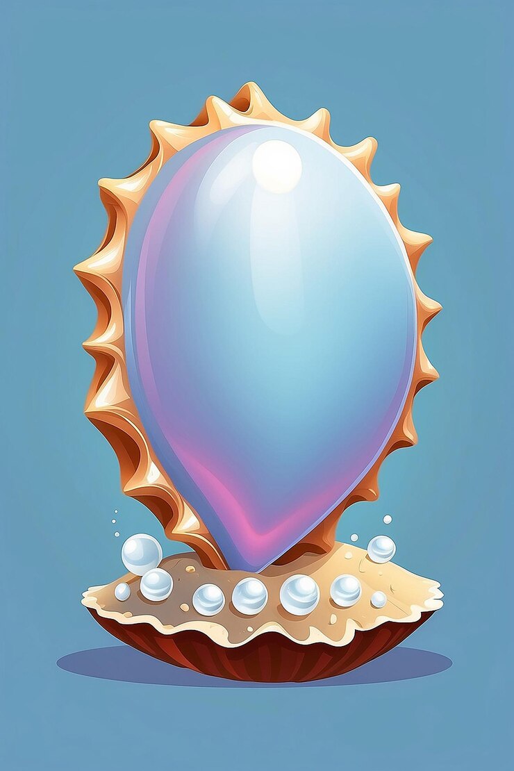 Foto icono vectorial de dibujos animados de perla ilustración icono de objeto de la naturaleza concepto aislado vector plano de estilo de dibujo animado premium