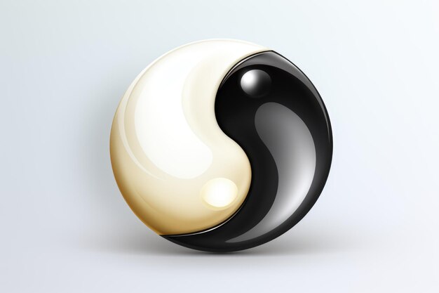 Foto icono vectorial yin y yang símbolos aislados en el fondo blanco eps10 ia generativa vectorial