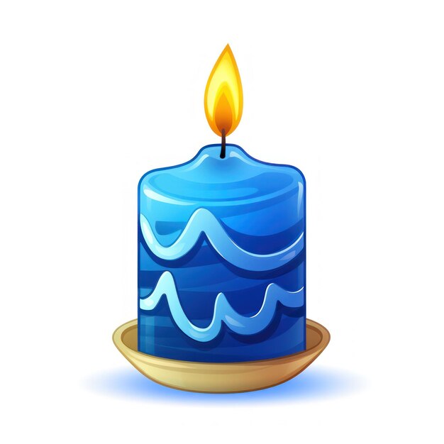 Foto el icono de la vela yahrzeit para hanukkah