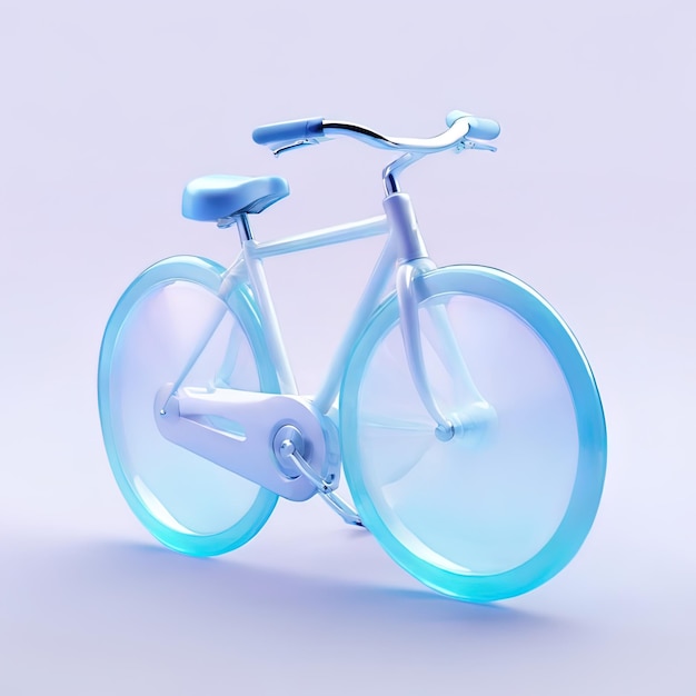 Foto icono de vidrio estilizado brillante de ciclo de vehículo de bicicleta