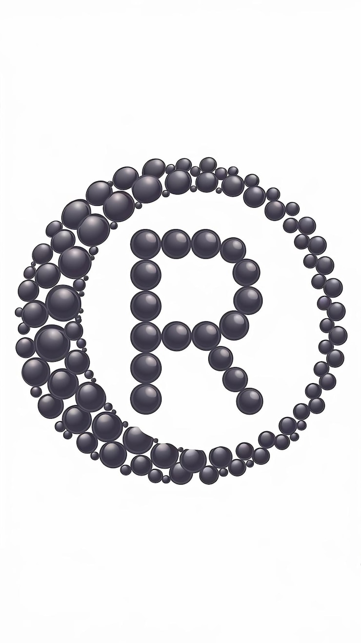 Foto el icono de la web del logotipo de la esfera de círculo plano divertido r letra signo vector desi
