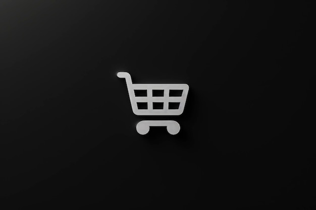 icono de la web negro carrito de compras