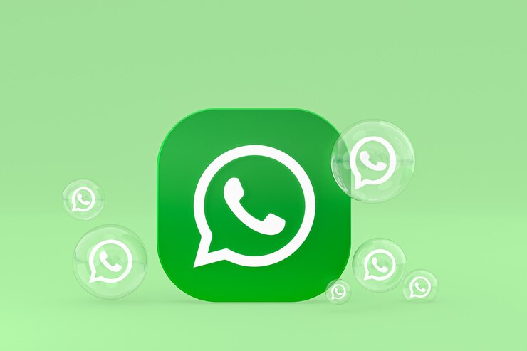 Foto icono de whatapps en la pantalla del teléfono inteligente o teléfono móvil 3d render sobre fondo verde