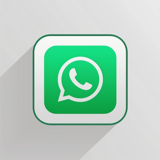 El icono de WhatsApp en 3D