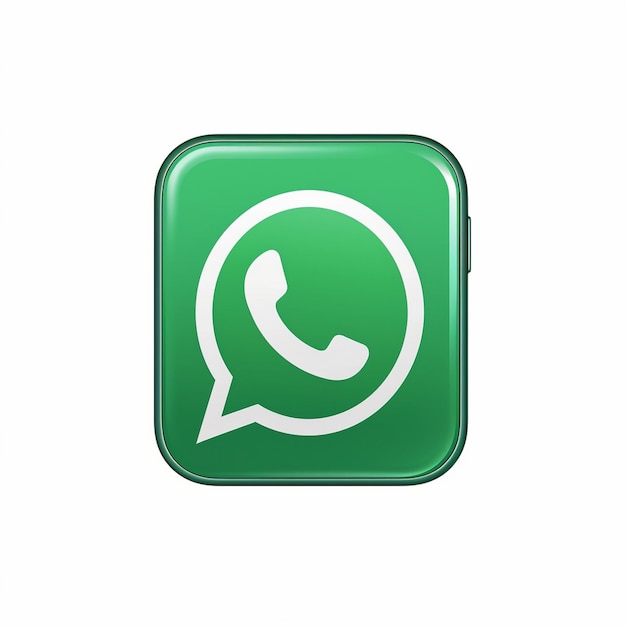 El icono de WhatsApp en 3D