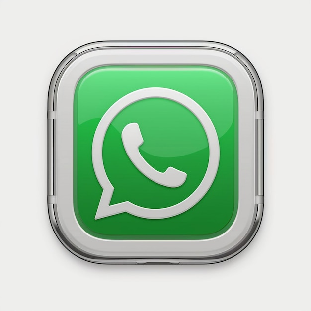 El icono de WhatsApp en 3D