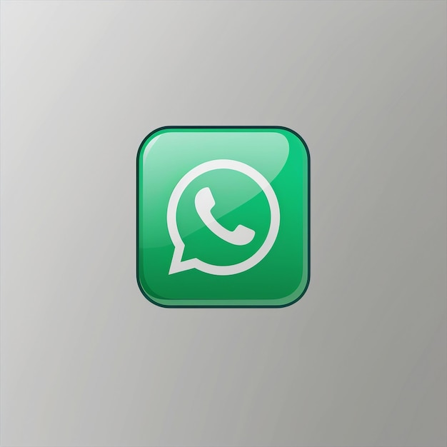El icono de WhatsApp en 3D