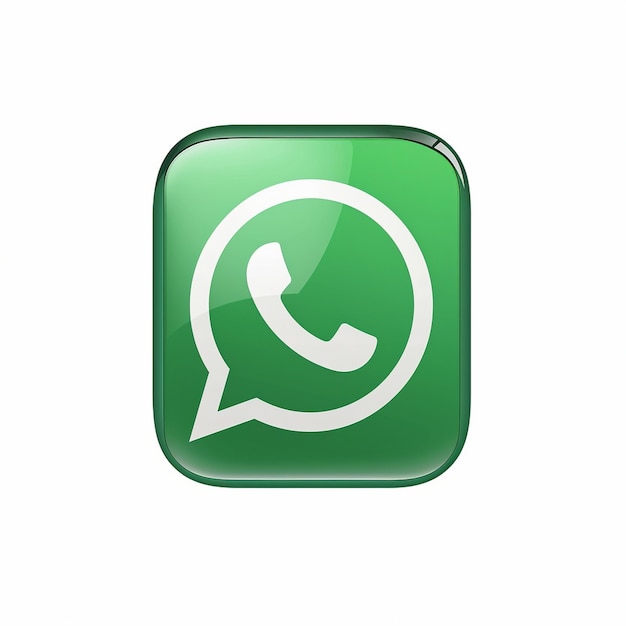 El icono de WhatsApp en 3D