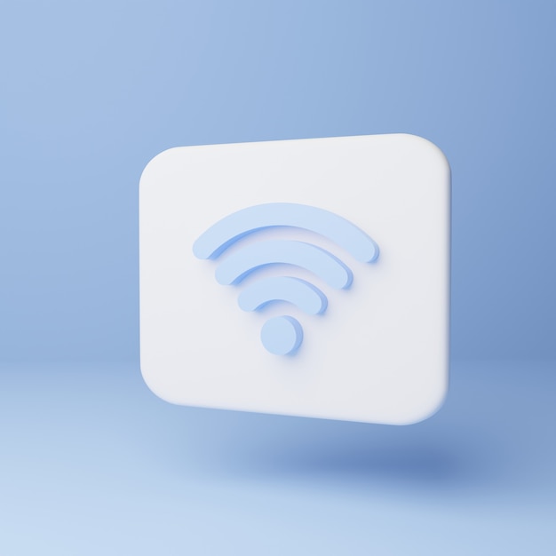 Icono de wifi 3d. señal de señal inalámbrica