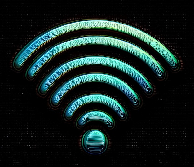 Icono WiFi elegante y colorido para creaciones y diseños