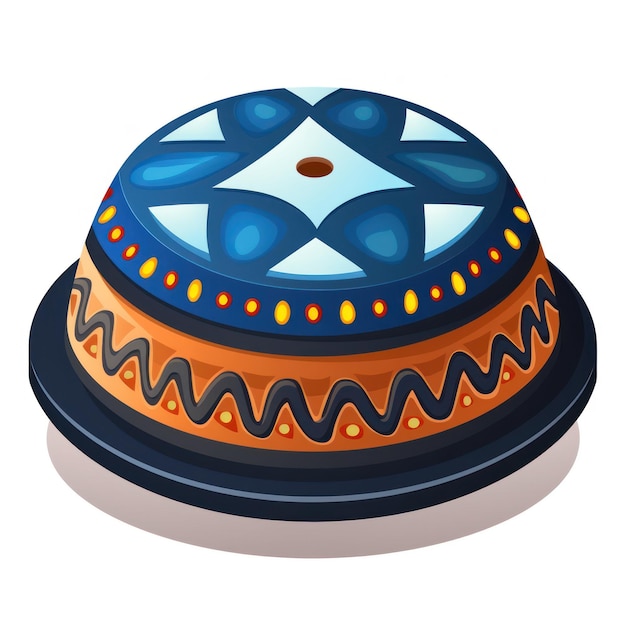 Foto el icono de yarmulke para hanukkah