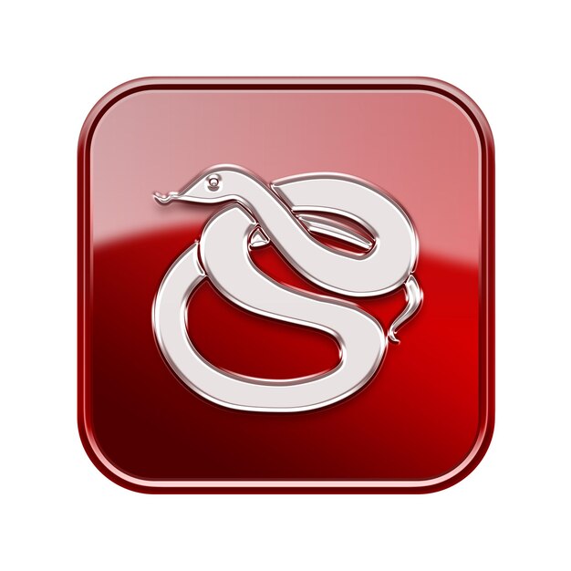 El icono del zodiaco de la serpiente es rojo.