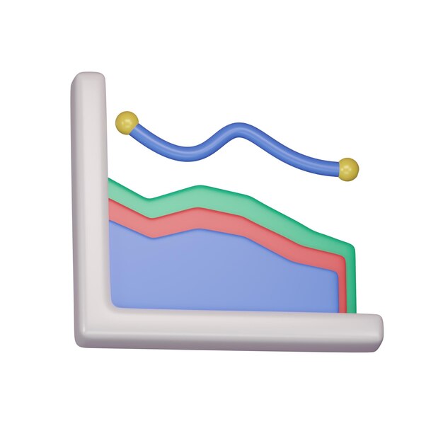 Iconos en 3D de gráficos y diagramas